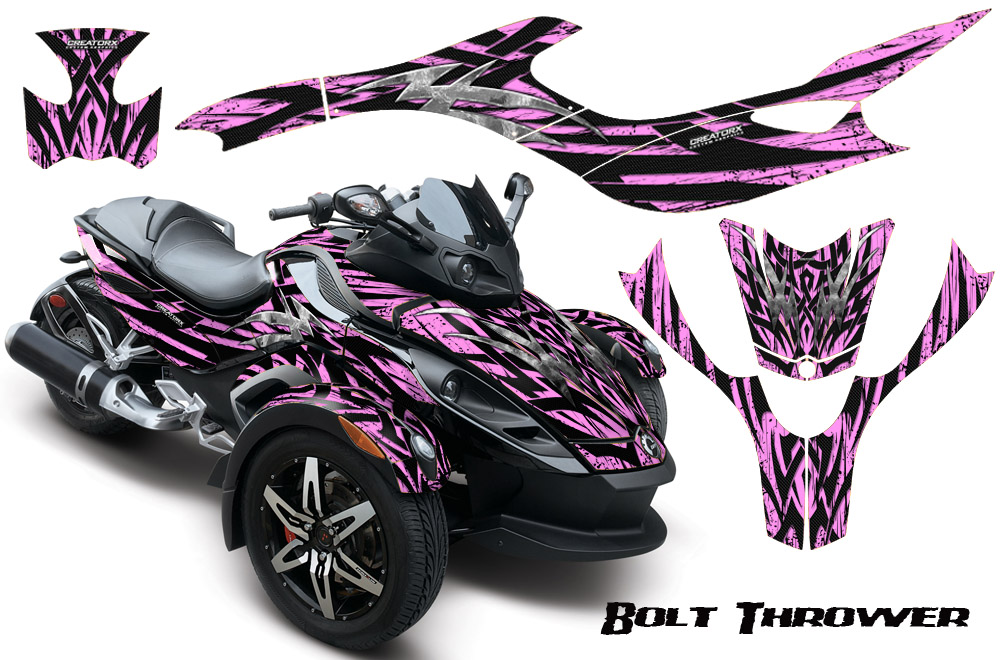 CAN-AM SPYDER Graphics Kit Bolt Thrower PinkLite